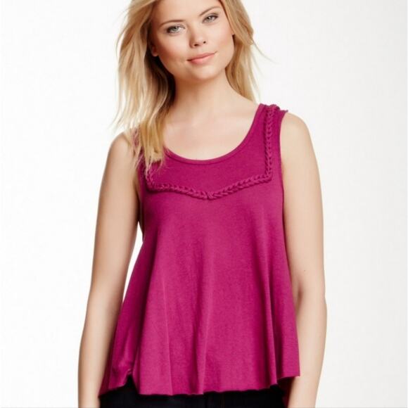 NWT Free People Grape Braided Tunic XS Tank - Picture 6 of 8